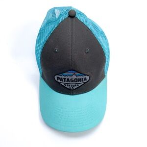 Patagonia Blue and Gray Mesh Trucker Hat